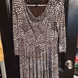 Brown printed dress